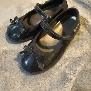 Naturino Girls Black Patent Mary Jane Shoes with Bow